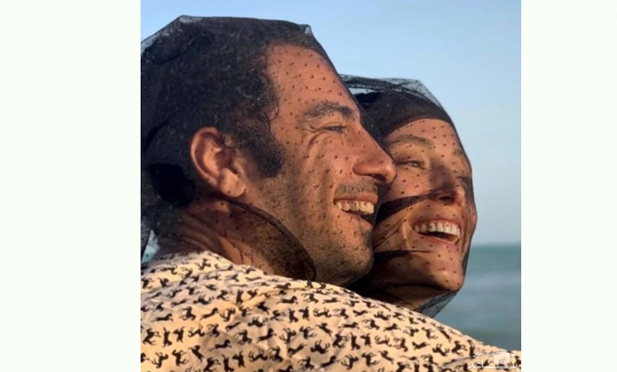 ژست عاشقانه نوید محمدزاده و فرشته حسینی در کشتی + عکس
