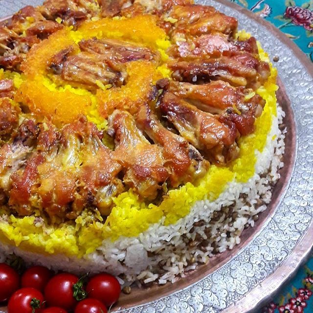 روش پخت آسان ته دیگ  مرغ