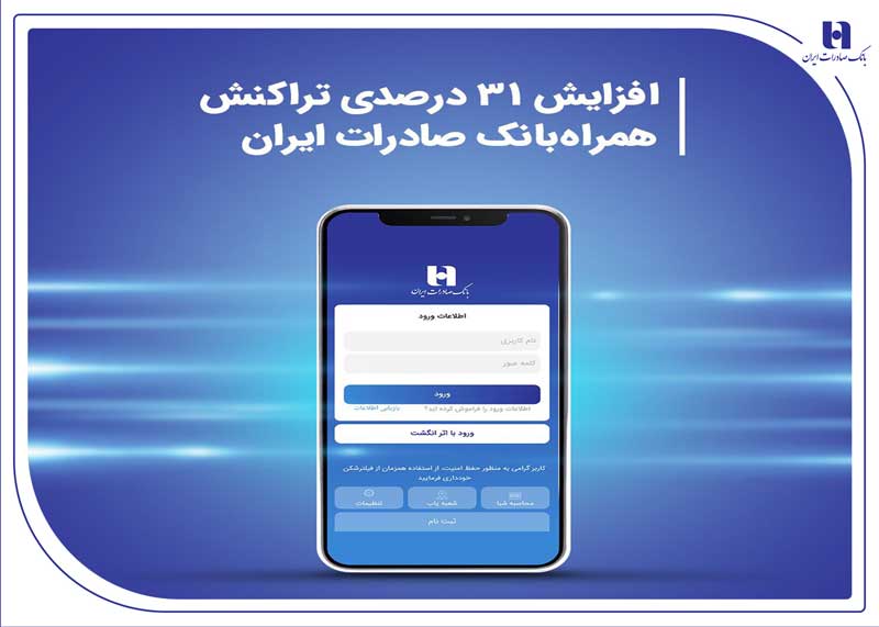 افزایش 31 درصدی تراکنش همراه‌بانک صادرات ایران

