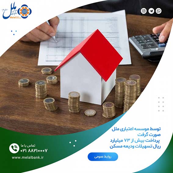 ​پرداخت بیش از۷۳ میلیارد ریال تسهیلات ودیعه مسکن

