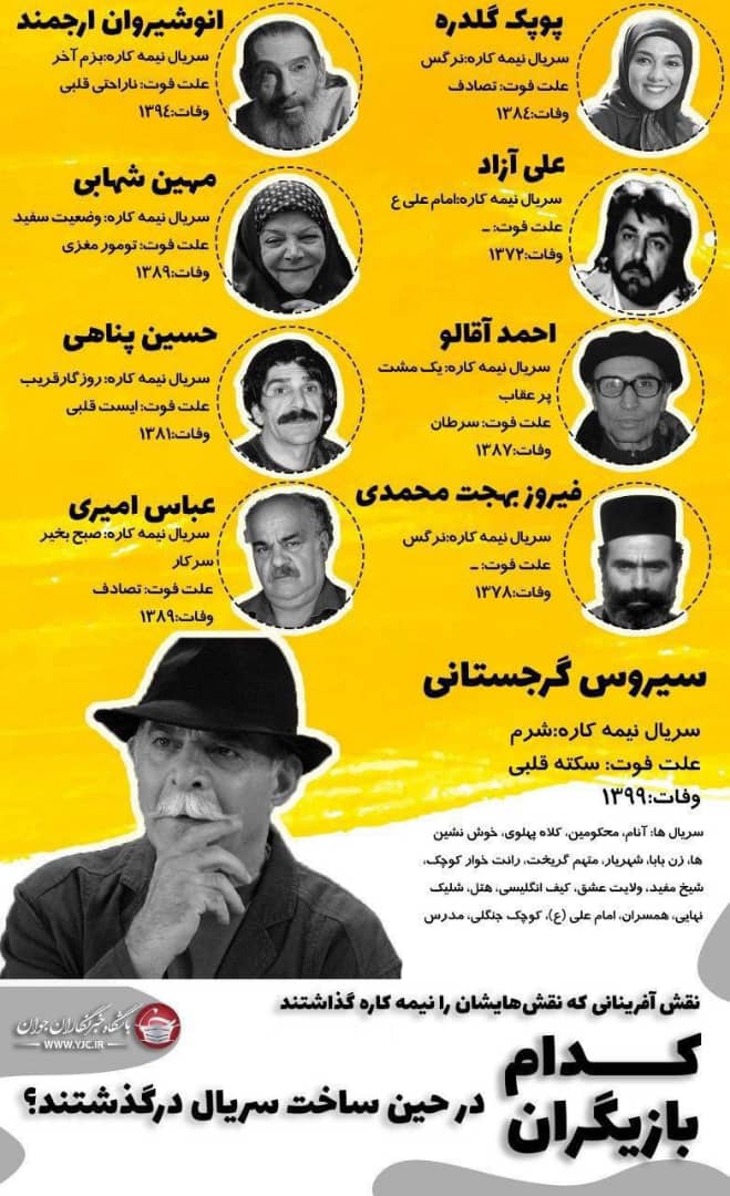 بازیگرانی که در زمان ساخت سریال درگذشتند + تصاویر