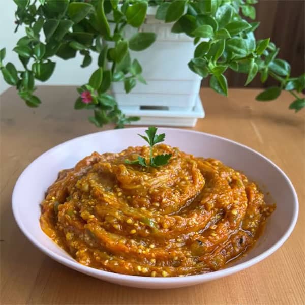 برای نهار یک غذای متنوع درست کن | طرز تهیه خاویار بادمجان روسی