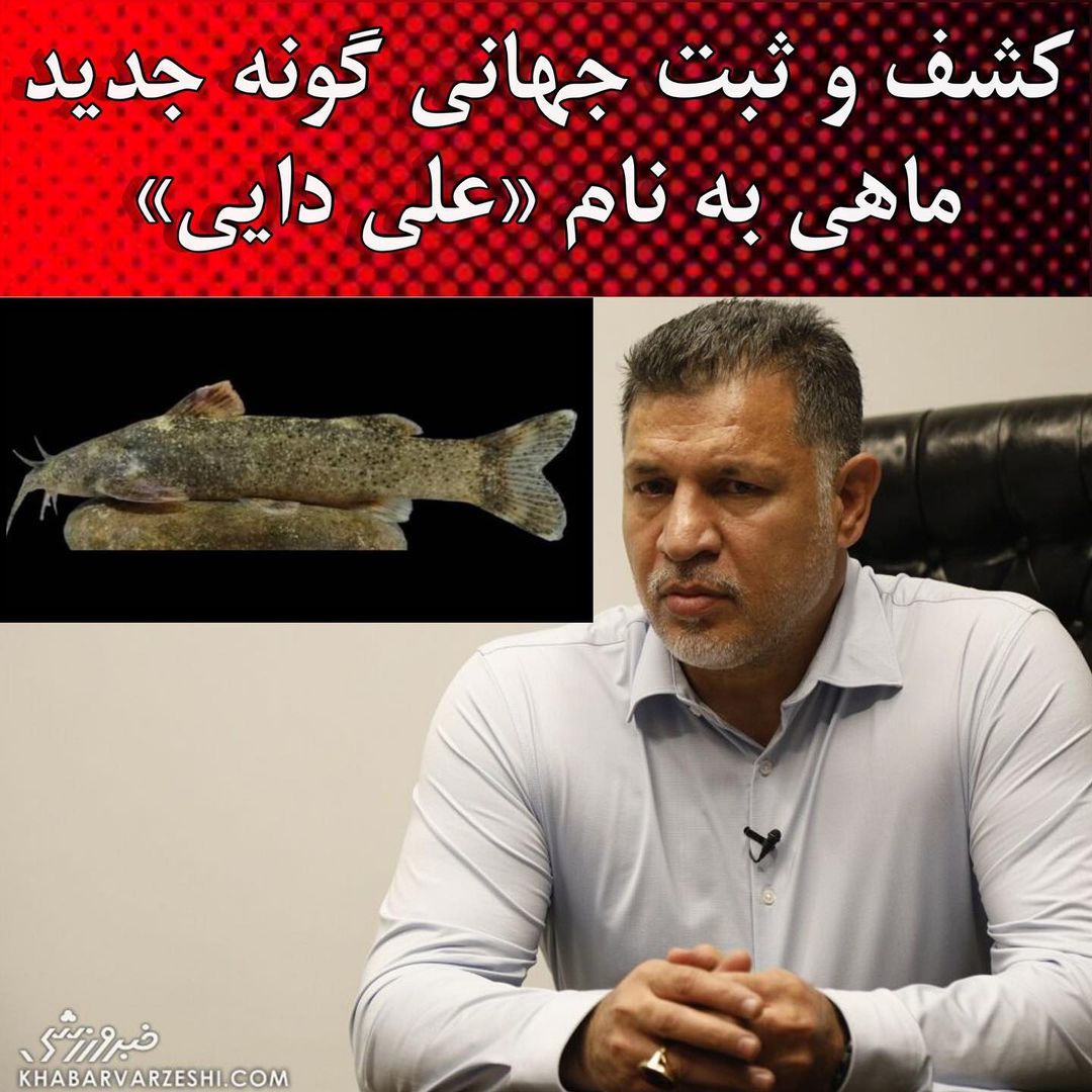 کشف و ثبت جهانی گونه جدید ماهی به نام علی دایی | عکسهای علی دایی