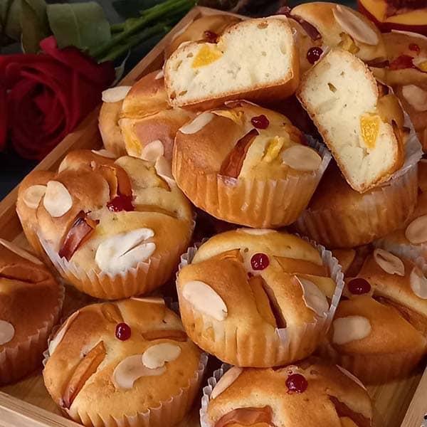 طرز تهیه مافین شلیل خوشمزه و تابستانی / درست کردن که مافین کیک کافی شاپی 