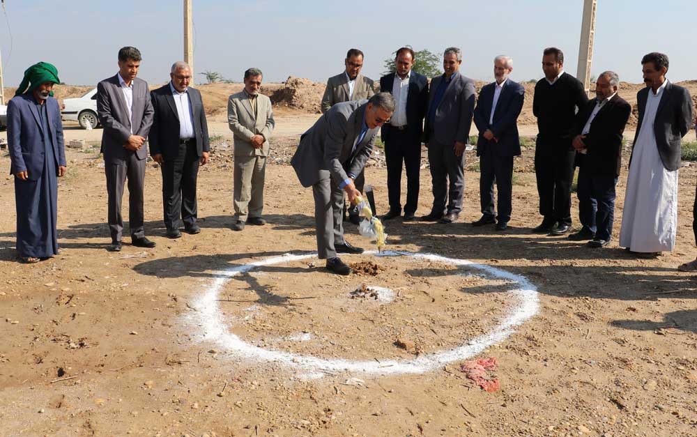 کلنگ احداث دو مدرسه در روستاهای خوزستان به زمین زده شد

