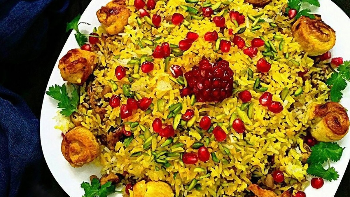 طرز تهیه انار پلو |   شام خوشمزه برای شب چله