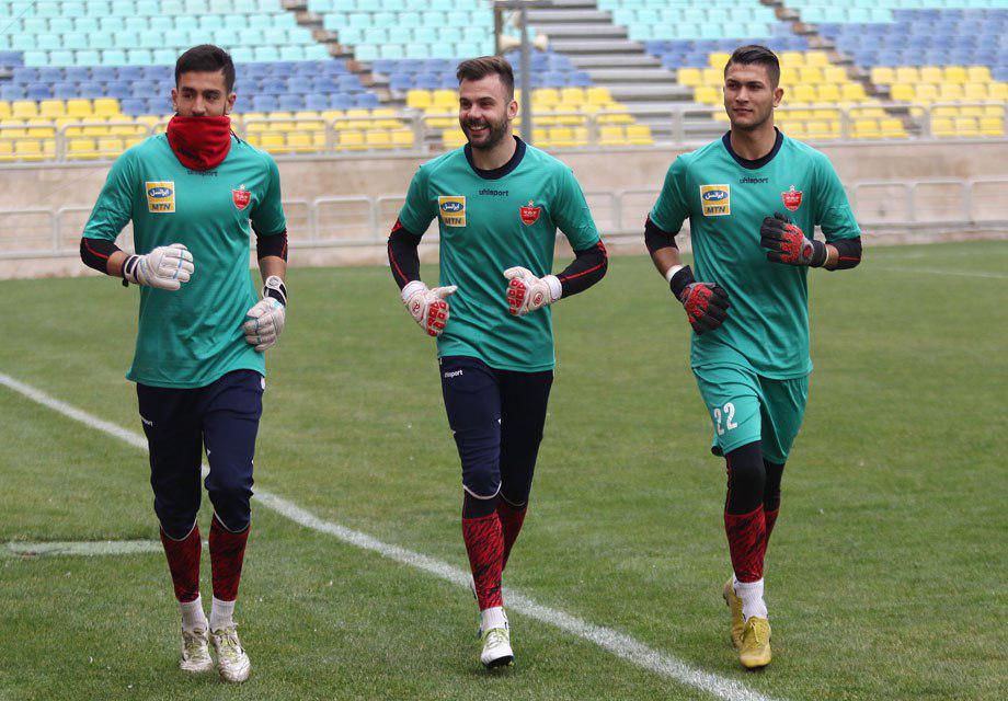 تمرین شاداب گلرهای ذخیره پرسپولیس