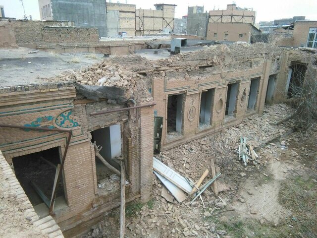 تخریب عمارت رئیس‌التجار در نیشابور