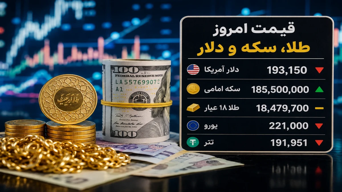 قیمت دلار، طلا و سکه امروز ۲۸ تیر ۱۴۰۵ | جدول کامل و مقایسه ای