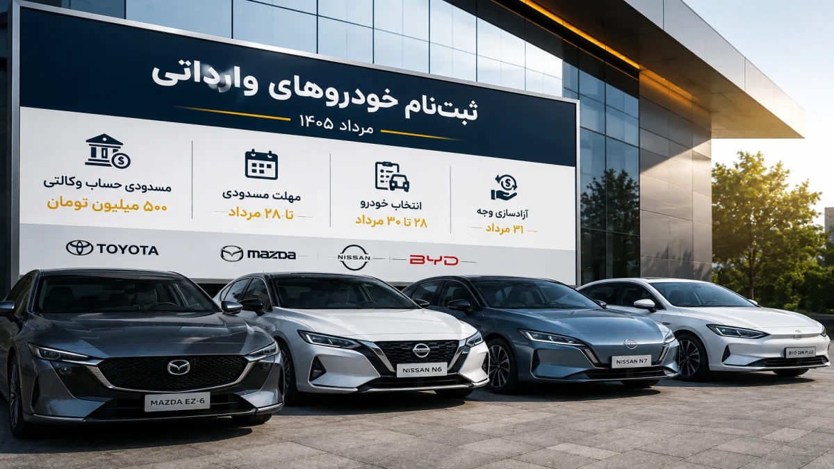 ثبت‌ نام خودروهای وارداتی از چهارشنبه + جزئیات کامل