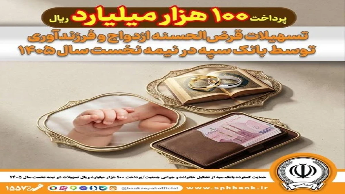 حمایت گسترده بانک سپه از تشکیل خانواده و جوانی جمعیت