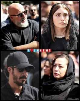 بازیگران و چهره‌های مشهور در مراسم تشییع اکبر عبدی | تصاویر
