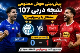 پیش‌ بینی نتیجه دربی استقلال و پرسپولیس از نگاه هوش مصنوعی
